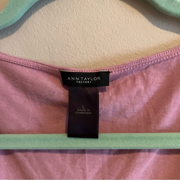 Ann Taylor Factory Pink Lace / Crochet Tank Top Size L - Picture 2 of 6